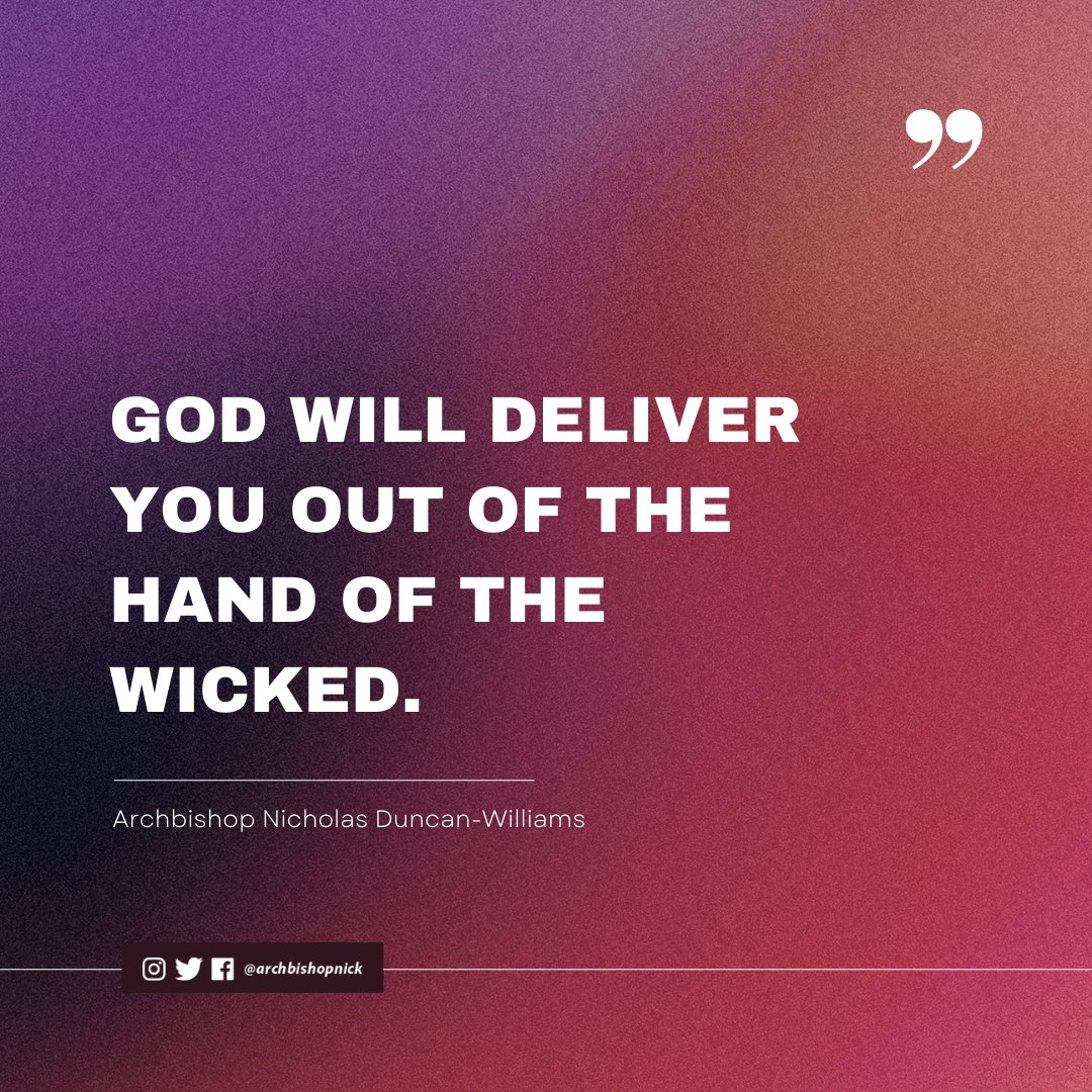 BishopAyim's tweet image. As you step out today, remember that God will always deliver you out of the hand of the wicked [see Jeremiah 15:21].

#ArchbishopNick
#YearofOverflow