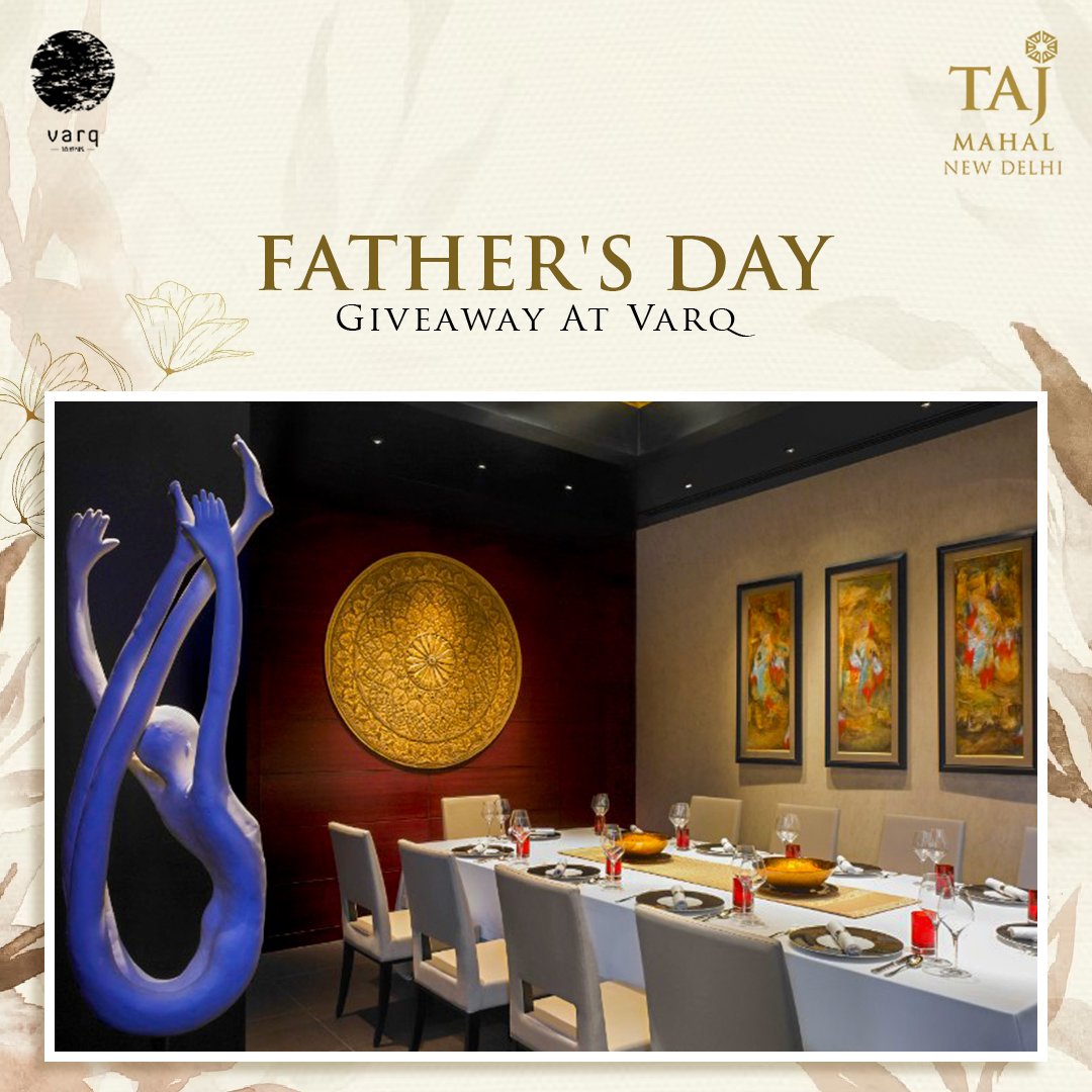 TajMahalHotel's tweet photo. Win a delightful lunch for you and your father at #Varq and #Machan on 18th June, Sunday.
To participate: 1️⃣ Follow Taj Mahal New Delhi on Twitter 2️⃣ Tag two friends in the comment section who must be following #TajMahalNewDelhi.
Two winners to be announced via DM on 17th June https://t.co/C4XKMqWq27