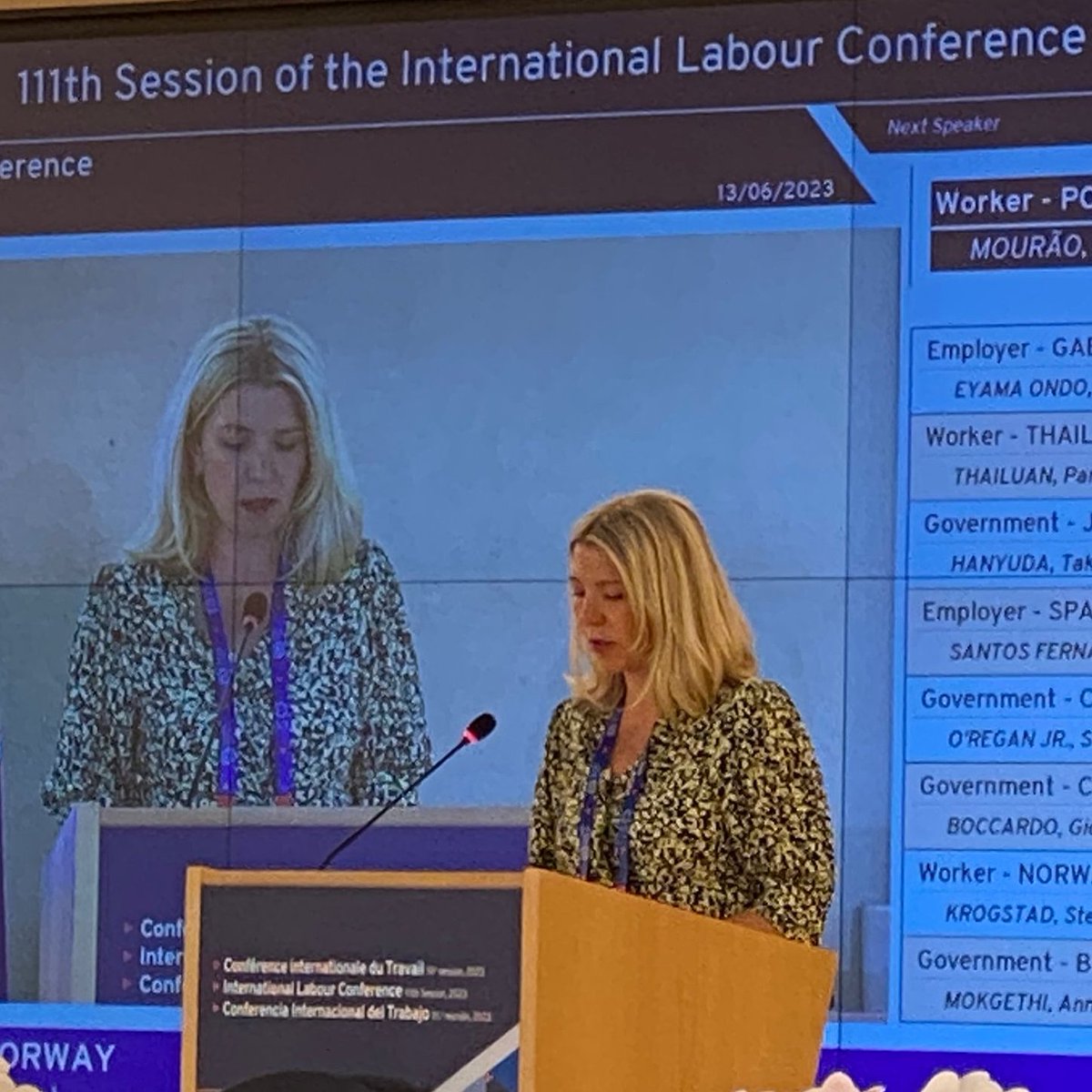 👉 Safe jobs is a major priority👈

State Sec Walberg 🇳🇴 at Int'l Labour Conference #ILC2023 - joining forces under leadership of <a href="/ilo/">International Labour Organization</a> DG Houngbo to secure #SocialJusticeForAll

Respect for int'l law is a precondition for social justice, as discussed w/State Secretary Marchak 🇺🇦