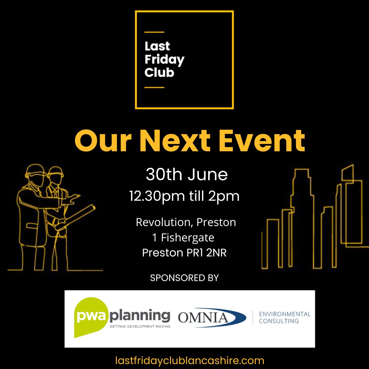 Join us at Last Friday Club on the 30th of June. The last event before we break for summer. Drop in, say hello, and enjoy some property networking with the best professionals around. This month's sponsors are <a href="/PWAPlanning/">PWA Planning</a> and <a href="/omnialtd/">Omnia Consulting</a> See you there!