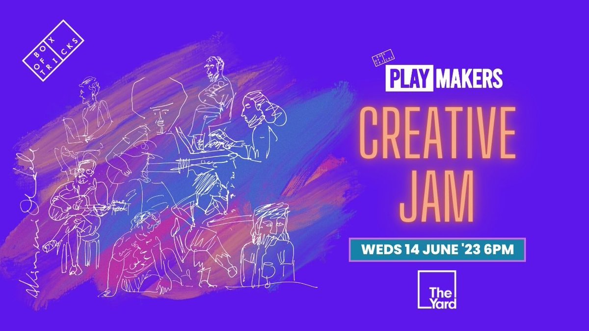 Everyone's welcome at Creative Jam! Whether you're with a group of mates or rocking up solo, this is a safe and inclusive space to make new connections 💫 So come along to @theyard_mcr at 6pm tonight ⚡️ Tickets are Pay What You Decide ⬇️ eventbrite.co.uk/e/playmakers-c…