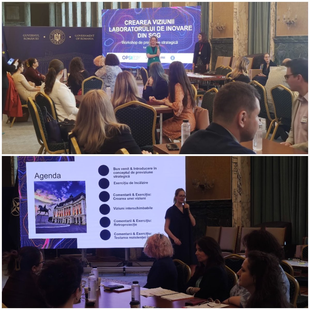 Back in Bucharest! 📍 #OPSI started a day of visioning of what the #Innovation Lab of the Government of #Romania 🇷🇴will look like in 2⃣0⃣2⃣3⃣.  

We will co-create a vision with assumption checks, backcasting &amp; stress-testing built-in.