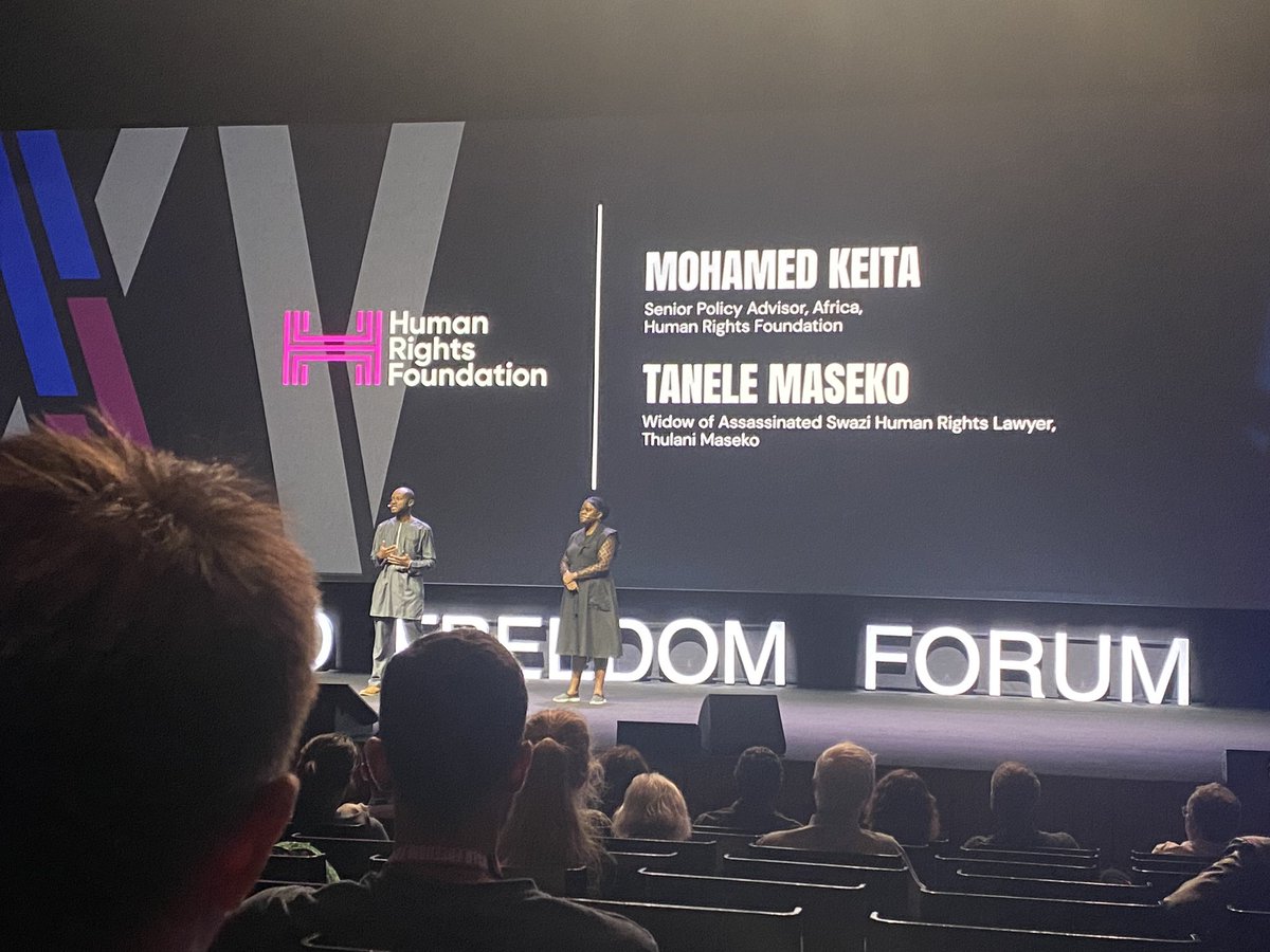 stacky_t's tweet image. Cde Tenele wife to assassinated Human Rights Advocate and Activist @maseko_r at the @OsloFF
