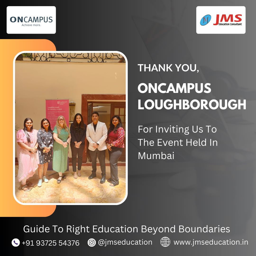 Thank you so much @oncampus_global for inviting us for the event held in Mumbai. We were delighted to be a part of this esteemed event.

#jms #jmseducationconsultant #jmseducation #oncampus #oncampusloughborough #studyabroad #studyabroadconsultants #highereducationabroad