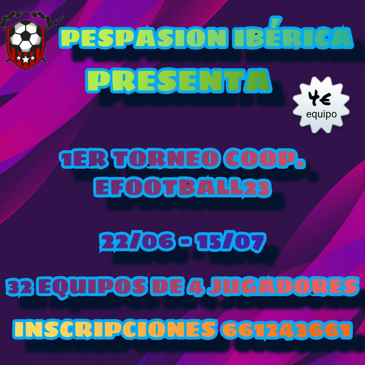 Torneo Cooperativo. Quien quiera ampliar info, puede escribir whts a mi móvil. No os lo podéis perder!!