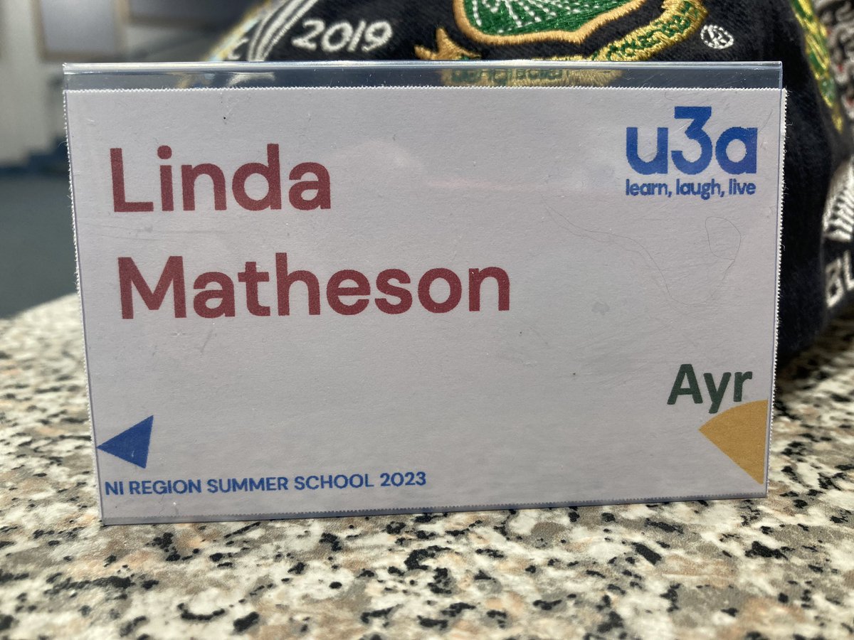 Scotland meets Northern Ireland at #NIu3aSummerSchool23. Looking forward to two days of Learn, Laugh and Live. <a href="/u3a_UK/">u3a</a>