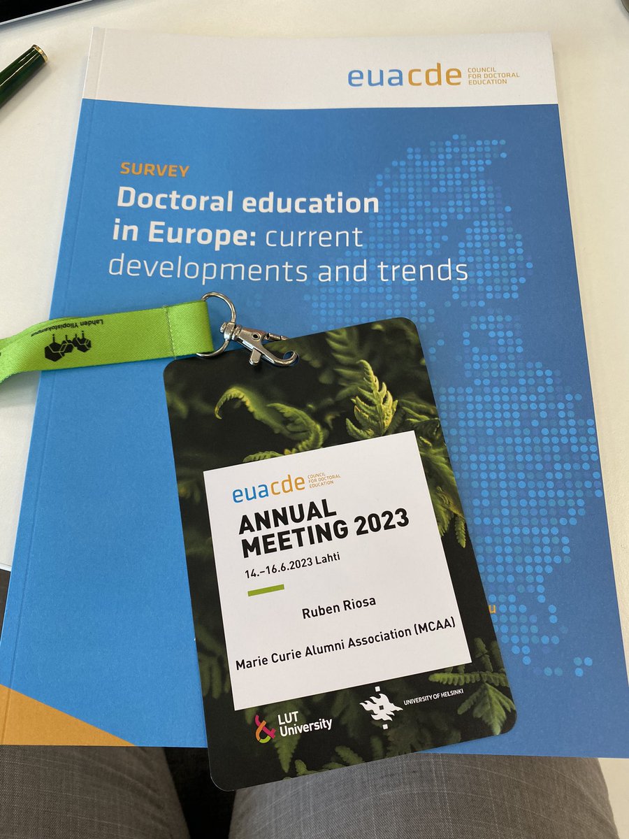 Happy to be representing the @Mariecurie_alum and the @MCAA_CommWG during this very important Annual meeting! 

Let’s talk about way to improve Doctoral education and improve Science Communication! 

@EUACDE @euatweets