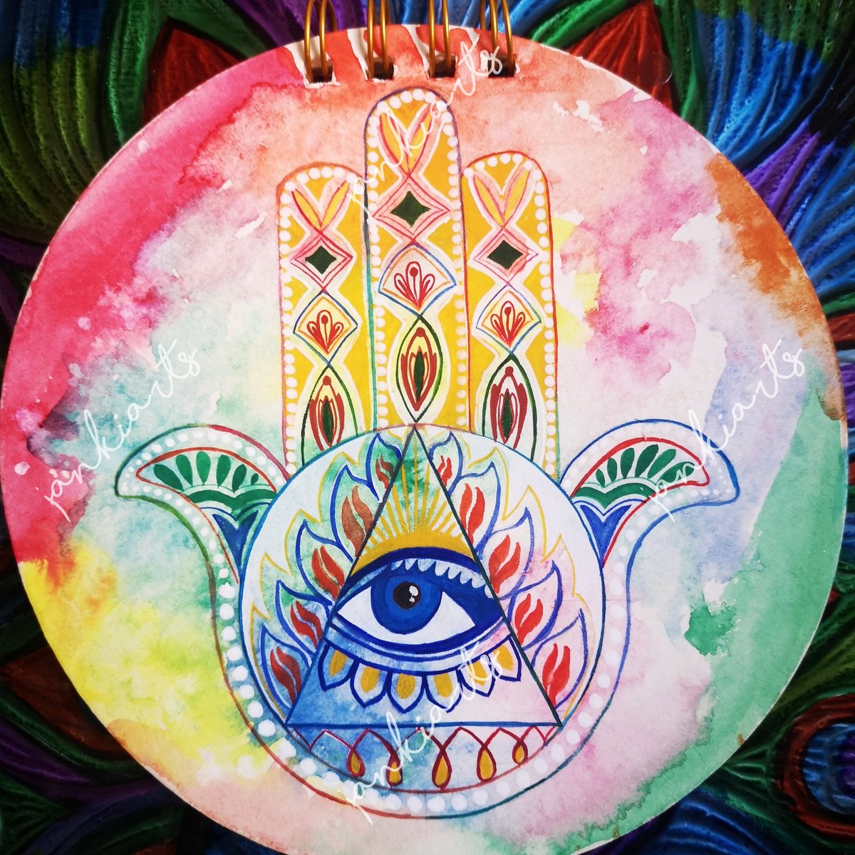MaruJanki's tweet photo. Original watercolor painting of hamsa hand available for purchase now.
Also prints are available worldwide.
DM for more info
Have a look at my recent post to know more about hamsa hand 🖐🏻 🧿
#hamsa
#watercolorpainting #art #unique #handmade #hamsahand #goodluck
#jankiarts https://t.co/UIB0FUPOMK