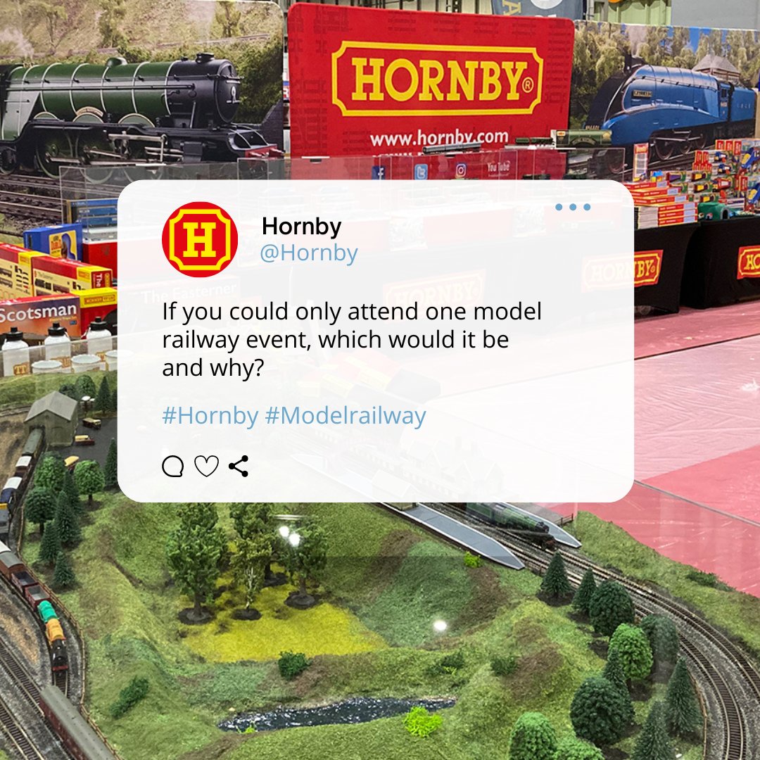 hornby's tweet photo. If you could only attend one model railway event, which would it be and why? 👀

#Hornby #Modelrailway #Railwayevent #Modelrailwayevent #Layout https://t.co/FpKWzAIphF