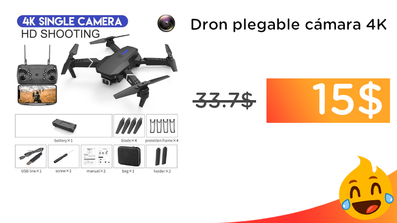 ChollometroInt's tweet photo. #CHOLLO Dron plegable cámara 4K solo 15$ ➡️ https://t.co/ajLwh3WaAw https://t.co/WXc037w3qT