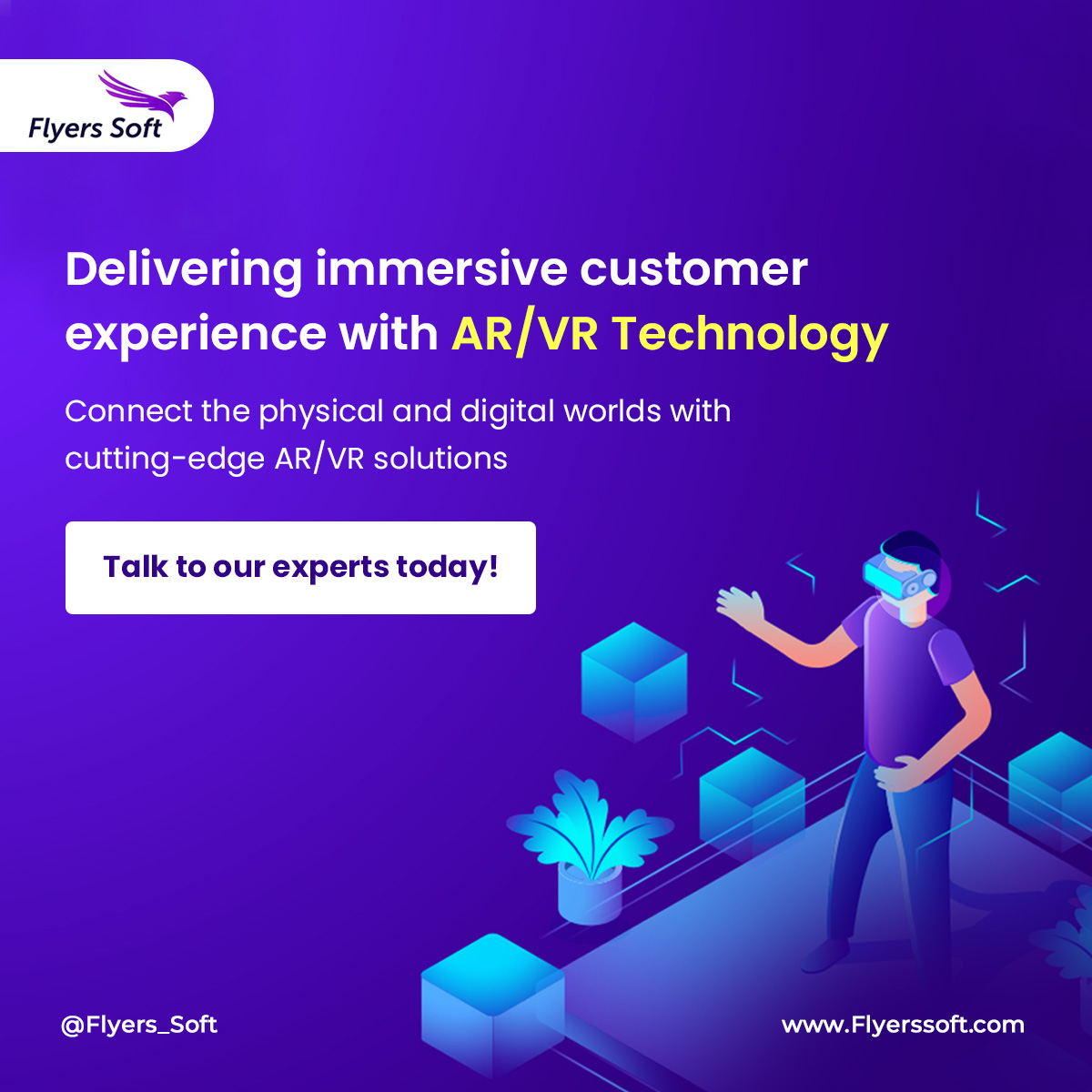 Immerse your customers in a new reality with our #AR #VR solutions!

✨Experience the seamless blend of physical and digital worlds that will captivate your audience. 

#flyerssoft #immersivetechnology #innovation #arvr #trendingtechnology #trendingnews #futuretech #technology