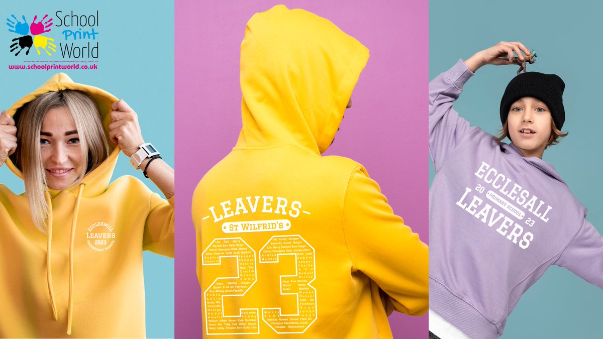 There's still time to order your #hoodies for your #school leavers for 2023! Get it touch with us to find out how fast and easy our ordering process is! schoolprintworld.co.uk/school-leavers…