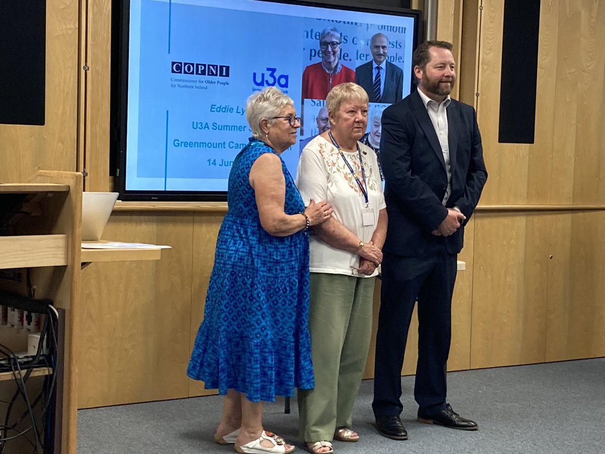 First speaker at #NIu3asummerschool23. Eddie Lynch Commissioner for Older People for NI <a href="/COPNI/">COPNI</a>