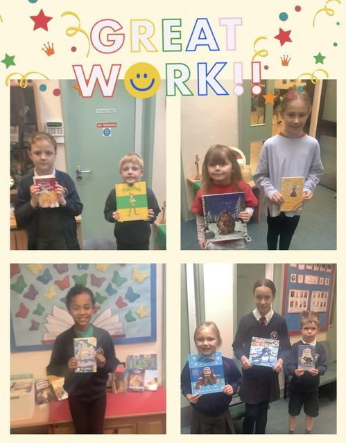 BOSCEPrimary's tweet image. Well done reading raffle winners!