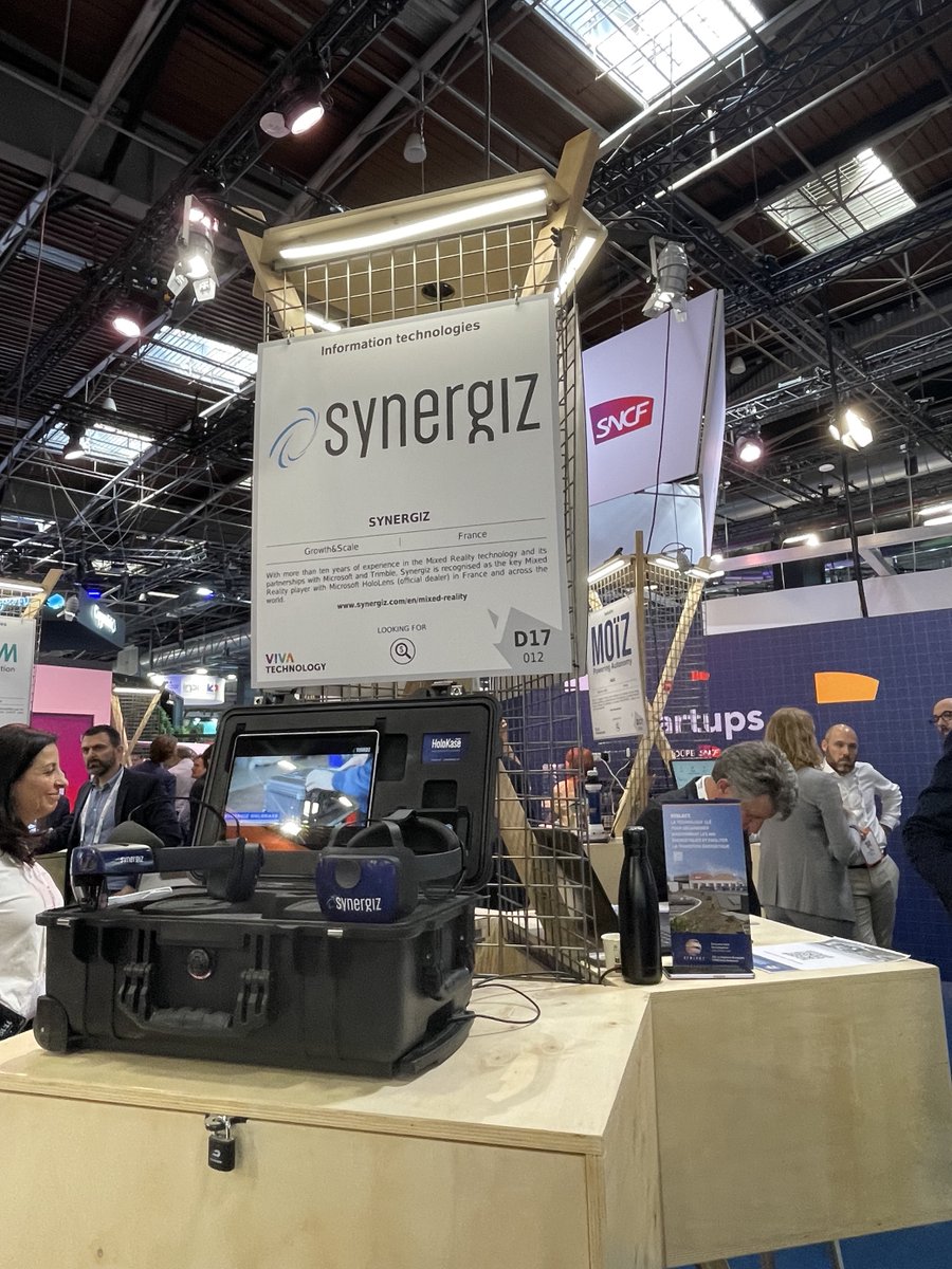 Synergiz (@_synergiz_) on Twitter photo Rdv sur le stand de la <a href="/SNCFNumerique/">SNCF Numérique</a> (D17-012) à <a href="/VivaTech/">Viva Technology</a>.
Prenez en main #HoloLens, testez notre solution logicielle #SynergizHarbor et découvrez comment la #RéalitéMixte accompagne la transformation digitale de l'industrie mais aussi de la santé, de l'éducation... Rdv sur le stand de la <a href="/SNCFNumerique/">SNCF Numérique</a> (D17-012) à <a href="/VivaTech/">Viva Technology</a>.
Prenez en main #HoloLens, testez notre solution logicielle #SynergizHarbor et découvrez comment la #RéalitéMixte accompagne la transformation digitale de l'industrie mais aussi de la santé, de l'éducation...