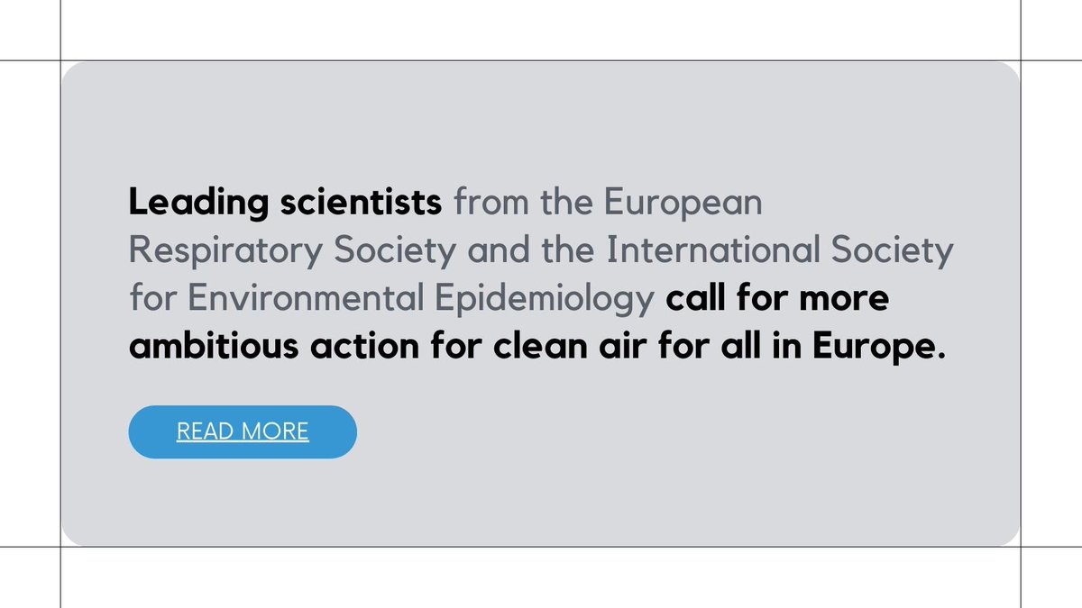 👩‍🔬 Leading scientists from @EuroRespSoc and @ISEE_global call on the EU for more ambitious action to tackle #AirPollution.

➡️ Read more in @EnvironEpidem: bit.ly/40NRjeM 

#CleanAir4Health #CleanAirNow