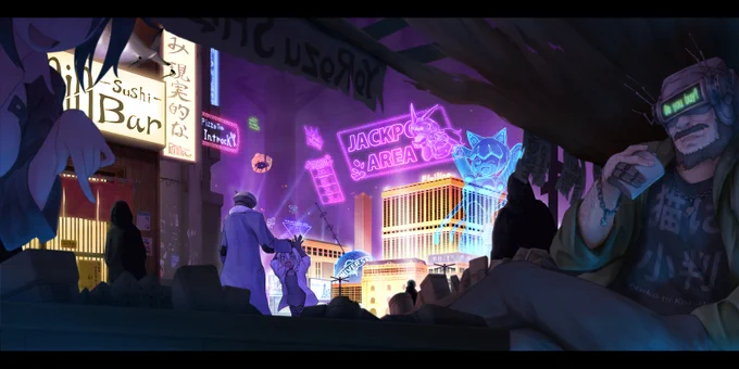 #クリエイターさんの夜っぽい作品が見たい