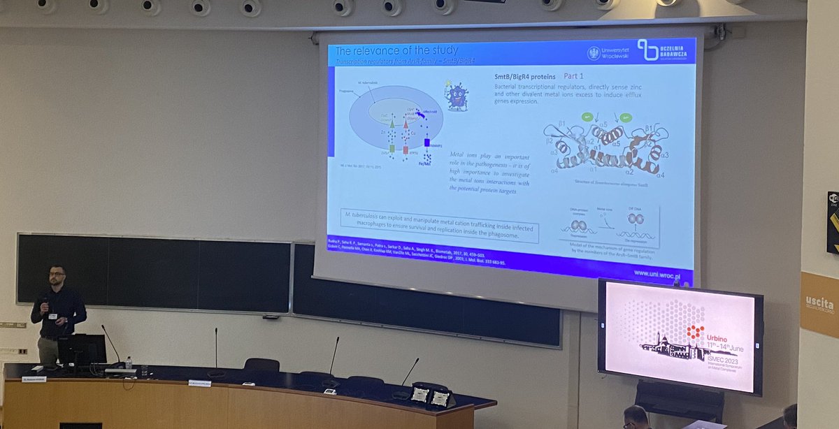 Next our invited speaker is Slawomir  Potocki with a talk about “Coordination properties of metal-binding sites of bacterial and fungal virulence proteins”