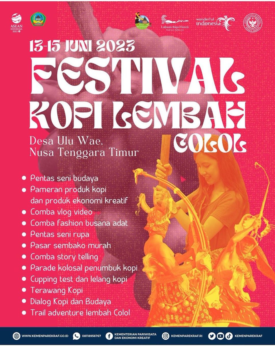 Festival Kopi Lembah Colol (Kab. Manggarai Timur, NTT), 13-15 Juni 2023 #kopi #Coffee #sustainabletourism #Indonesia #jalanjalan #diindonesiaaja