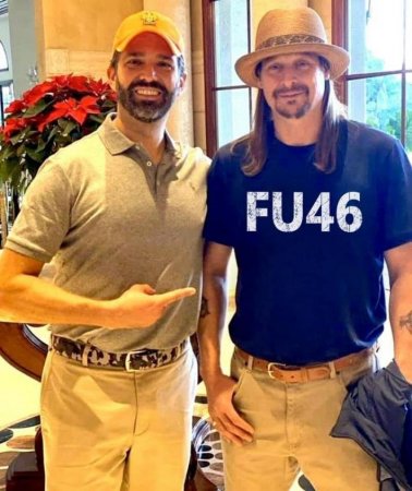 Two pieces of undesirable deplorables, that Dont matter
In this life......kid dumbass 
Rock, and coke head Trump Jr.