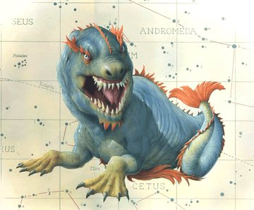 In Europe, harvest time was marked by the appearance of fearsome monsters in the night sky.
Among them was the sea monster Cetus, that had the head of a dragon, webbed feet & a fish tail, marked by Deneb Kaitos, one of the few bright stars in this part of the sky.
#wyrdwednesday