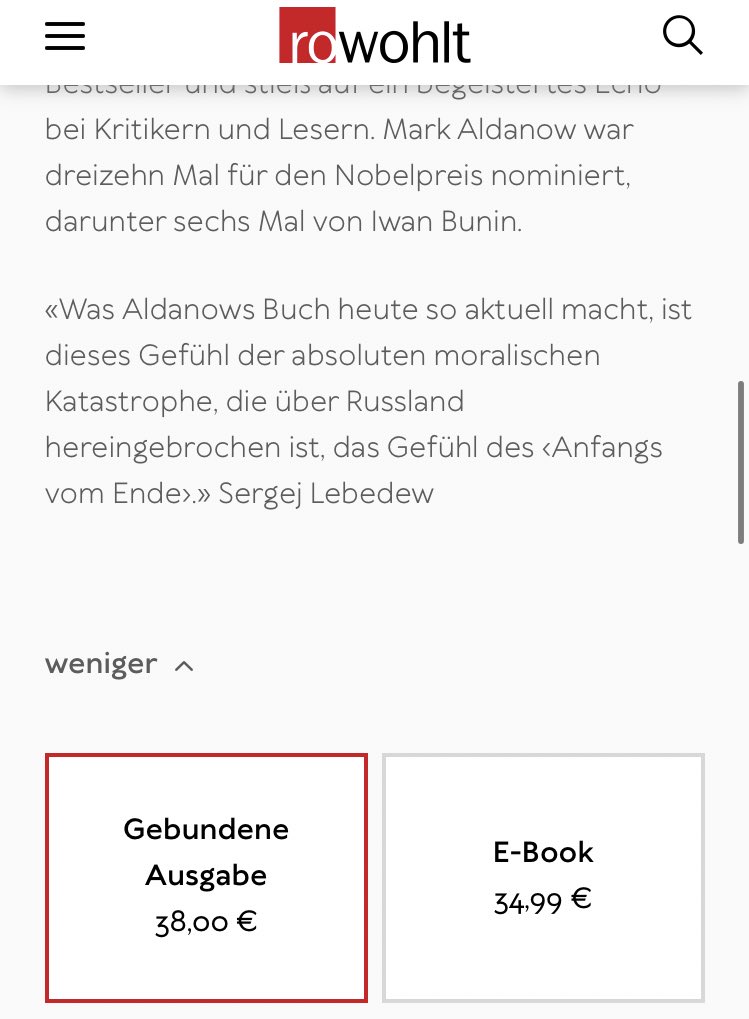 Trotz allem Respekt und Solidarität mit dem deutschen (unabhängigen) Verlagsbetrieb muss man schon schlucken (und das immer häufiger)