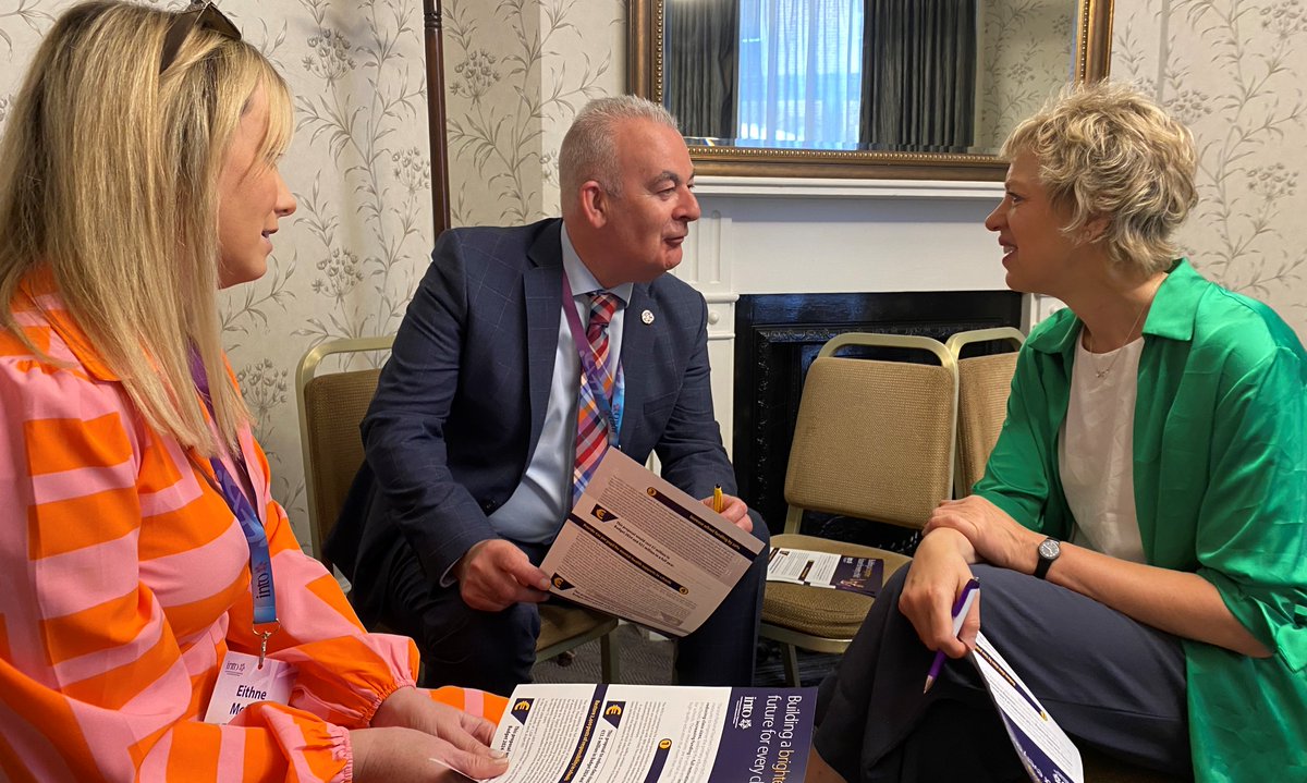 INTOnews's tweet photo. At #INTOlobbyday this morning, Labour Party leader Ivana Bacik, General Secretary John Boyle and INTO official Eithne Molloy discuss our 4 key asks for #Budget24: #ReduceClassSize, #SupportLeadership, #FundOurSchools, #Increaseschoolmentalhealthsupport
@labour @ivanabacik https://t.co/IpJDTTmrb0