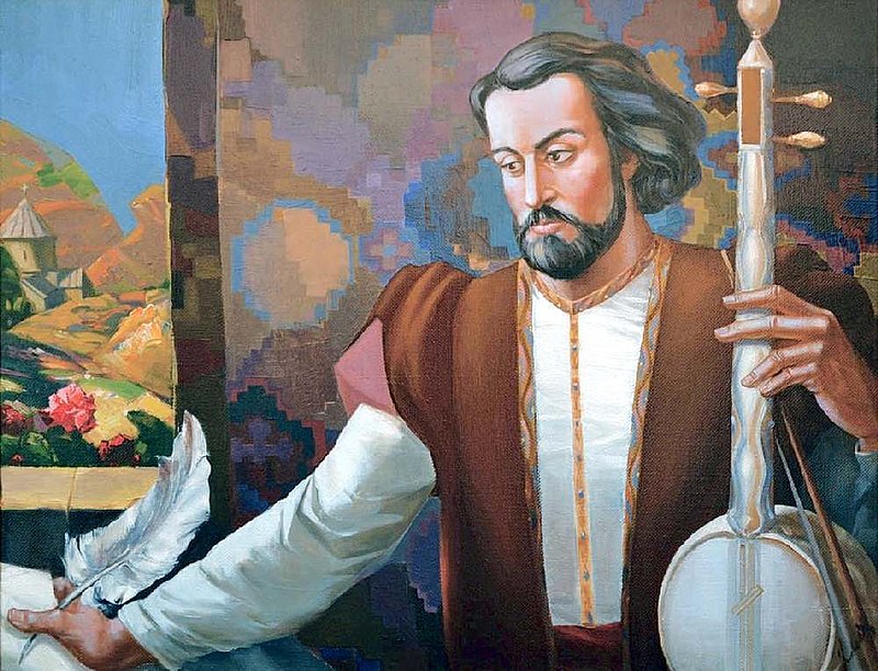 #OTD 14 Jun 1712, Sayat-Nova (Aruthin Sayadian), an Armenian troubadour, was born in Tiflis. He composed music in several languages including Armenian, Georgian & Azeri Turkish. He is renowned in the Caucasus for the timeless music he created, widely played & adapted to this day.