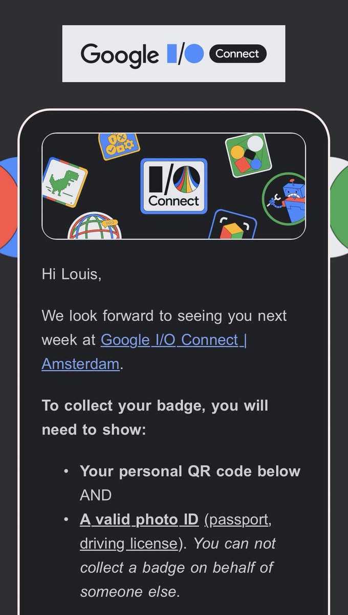 LouisKouassii's tweet image. Ses you next week at Amsterdam 🤭🤩
#GoogleIO2023 #GoogleIOConnect