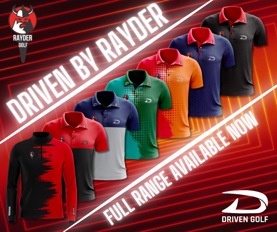 *DRIVEN BY RAYDER* 

The full range of Driven by Rayder Golf apparel is now available on Driven Golf. Get yours and and join the revolution. 

drivengolf.co.za/product-catego…