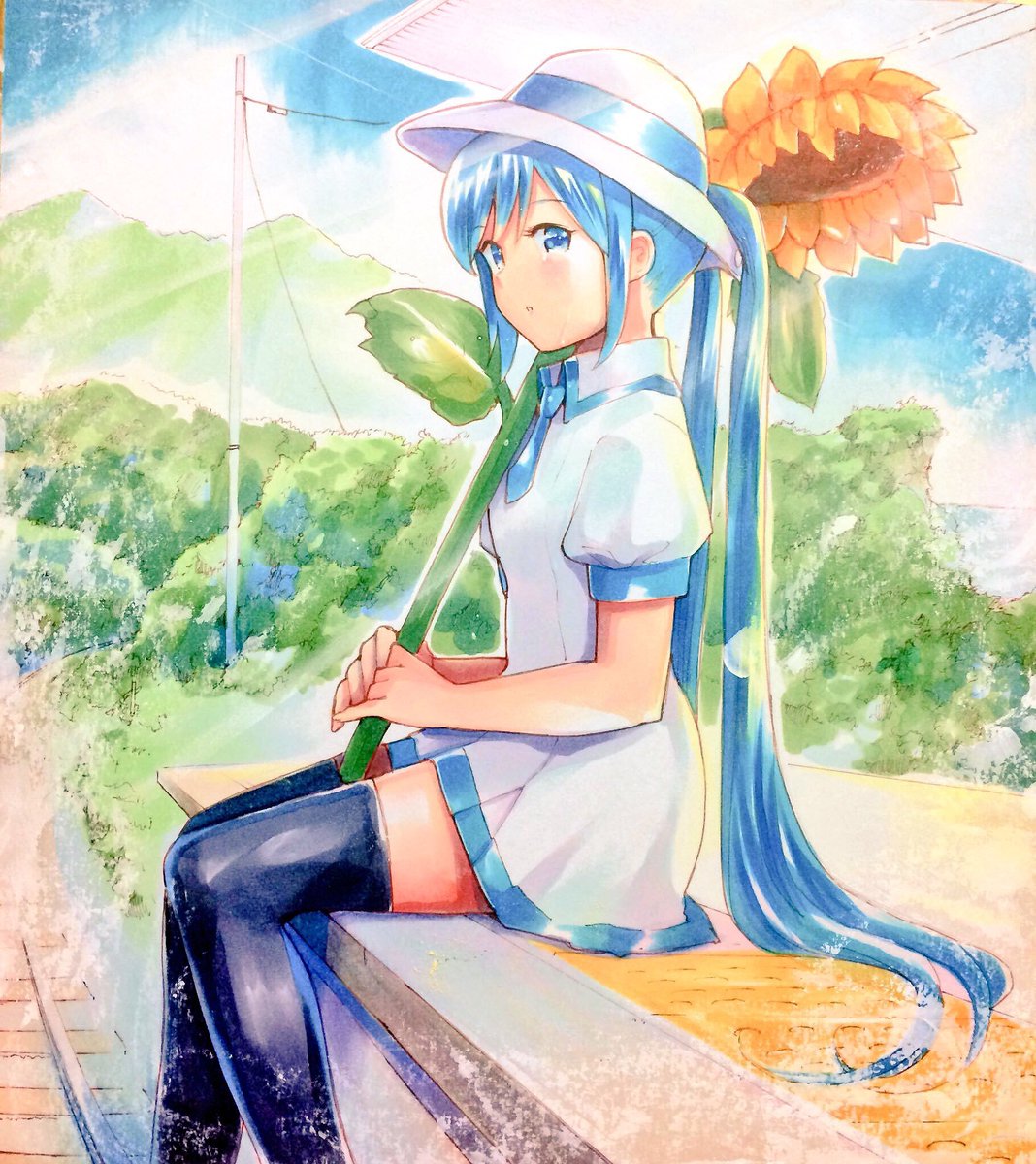 五月雨(艦これ) 「お疲れ様でしたぁー¶(⁄•˅̮•∖)⁋  夏がやってくる」|MayoRiyo まよりよのイラスト