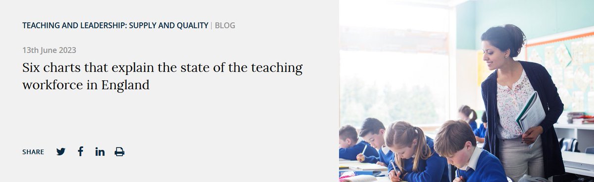 Education Policy Institute (@edupolicyinst) on Twitter photo 🚨New Blog 🚨
EPI's latest blog, by <a href="/jzuccollo/">James Zuccollo</a>, explores recently published school workforce data.
"More teachers are quitting the profession before retirement and it's becoming harder to recruit, particularly in secondary schools."
(1/7)
Read here: epi.org.uk/publications-a… 🚨New Blog 🚨
EPI's latest blog, by <a href="/jzuccollo/">James Zuccollo</a>, explores recently published school workforce data.
"More teachers are quitting the profession before retirement and it's becoming harder to recruit, particularly in secondary schools."
(1/7)
Read here: epi.org.uk/publications-a…