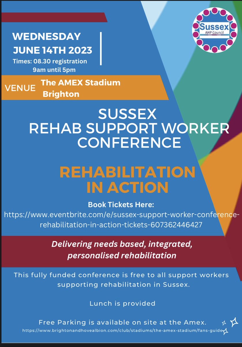 Here we go! Lots of our excellent rehab support workers arriving at the Amex this morning. There's a fabulous day ahead of us. #supportworkerconferenceAmex 
#RehabSupportWorker