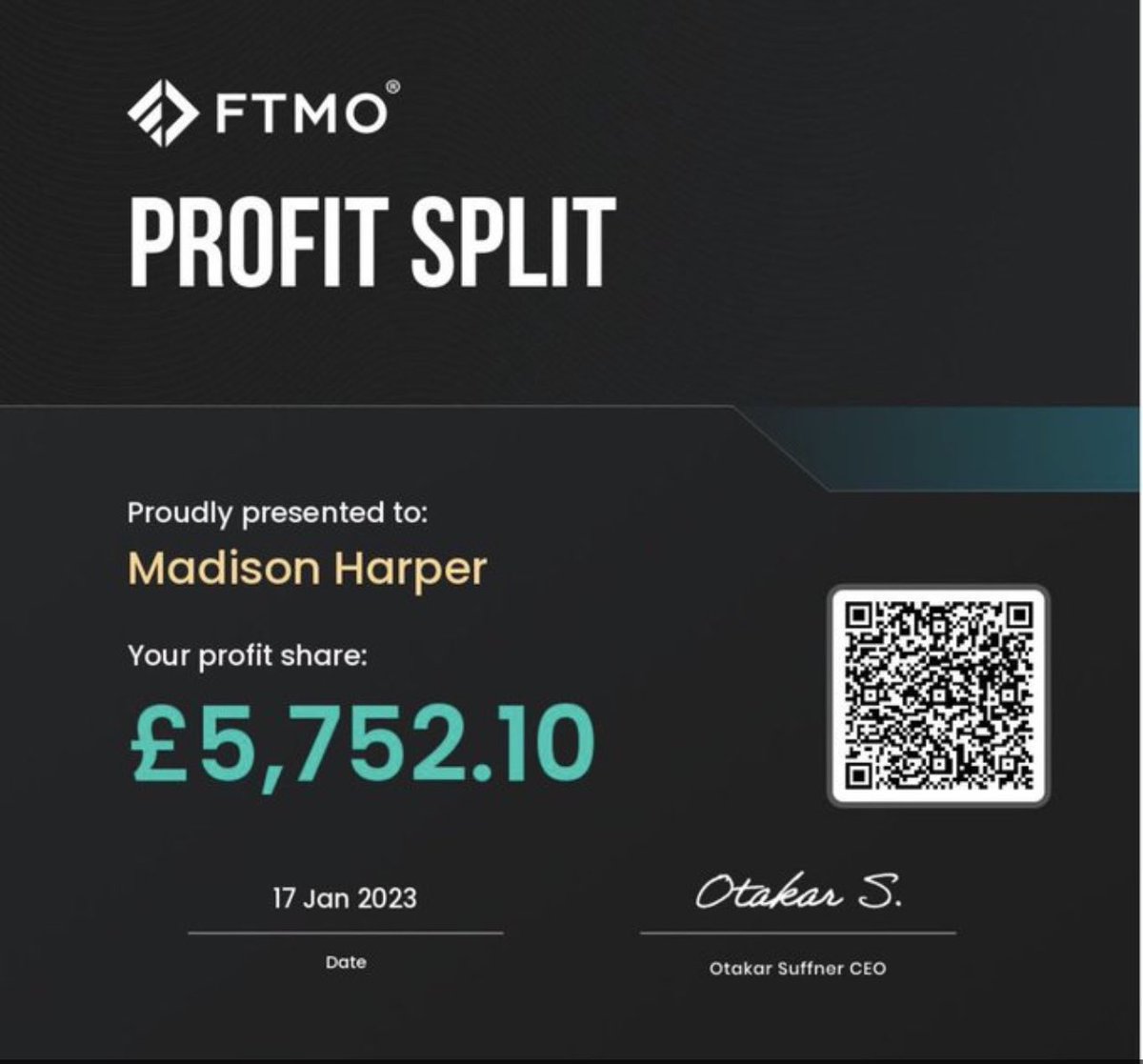 I don't know if I'll ever get used to this. People don't make this kind of money where I come from (6x) 2 weeks profits. I'm grateful beyond belief