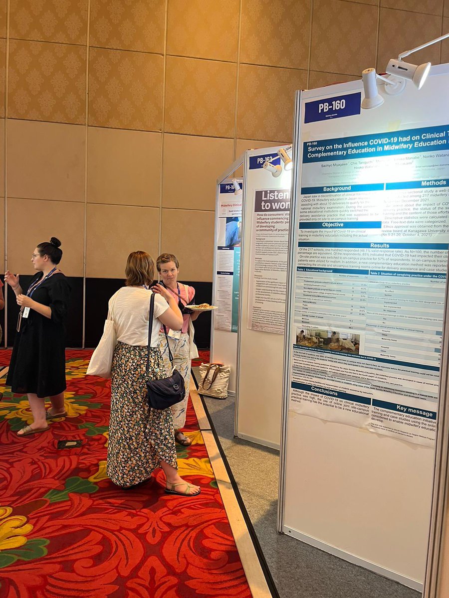 Poster presentation <a href="/karenmcsmith/">Karen McDonald Smith</a> forming a community of practice midwifery students and women in BMid program  #ICM <a href="/world_midwives/">International Confederation of Midwives</a>