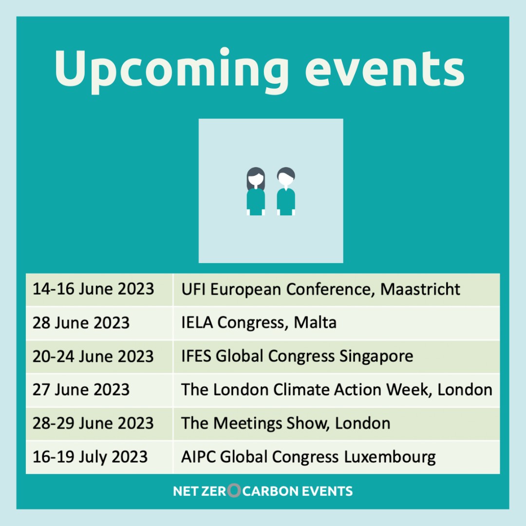 See you there? 

Learn more about Net Zero Carbon Events at these events below ⬇️

In the meantime, for any questions, contact info@netzerocarbonevents.org

#NetZeroCarbonEvents #sustainableevents #climatechange #eventprofs #events #meetings #exhibitions #netzero #eventsindustry