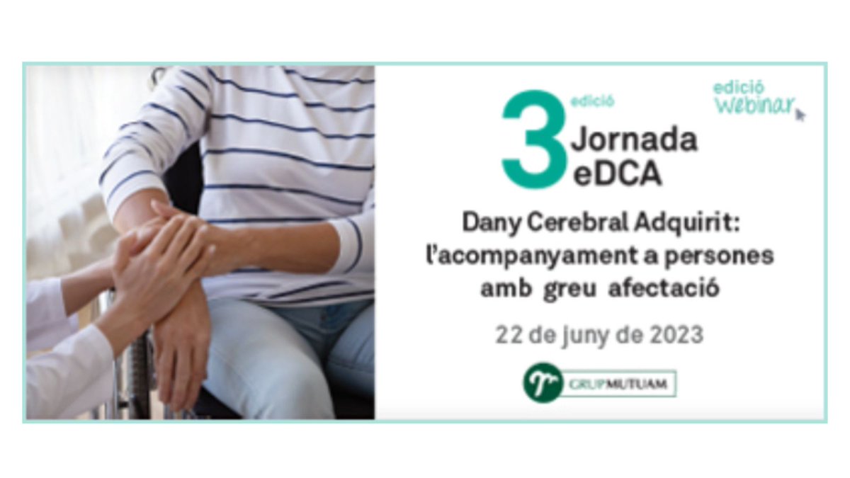 WeMindCluster's tweet photo. Jornada d’Atenció al Dany Cerebral Adquirit organitzada per @grupmutuam 

Enguanyu s'abordarà el procés d’acompanyament a les persones amb una lesió cerebral greu i les seves famílies, en base als conceptes #BasaleStimulation i #ModulacióPedagògica

👉 https://t.co/IROab6h4Y8 https://t.co/KBa3wkdI95