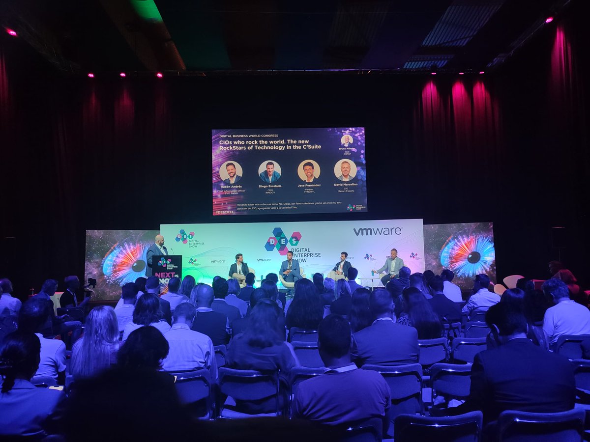 CIOs who rock the world. The new RockStars of Technology in the C´Suite #DES2023
Rubén Andrés, <a href="/EVObanco/">EVO Banco</a> 
 Diego Escalada, <a href="/INNOCVSOLUTIONS/">INNOCV Solutions</a> 
 Jose Fernández, <a href="/Kyndryl/">Kyndryl</a> 
 David Marcelino, @MazarsGroup