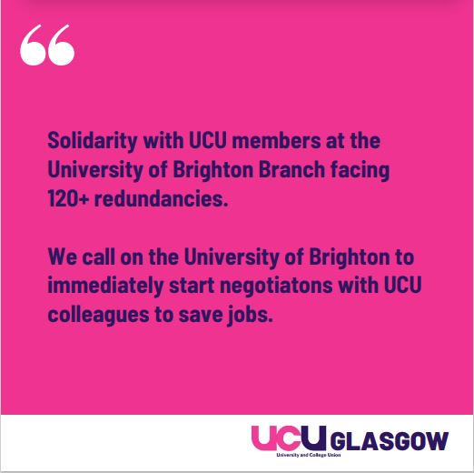 Solidarity with our colleagues at @BrightonUCU ✊

#savebrightonuni #UCUrising