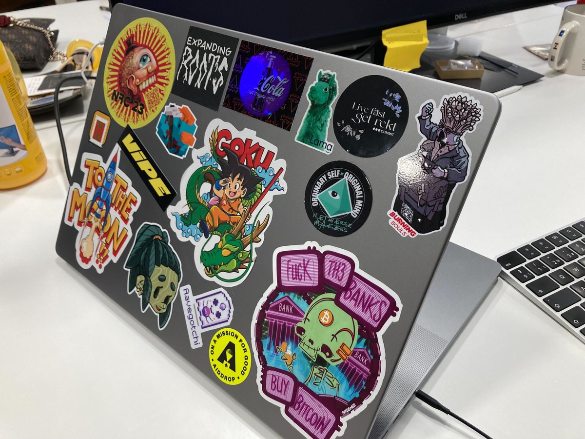 Sticker fever

Before and after @NFCsummit 😅

Someone else?

@polygonalmind @vipeio @skeenee_art @WoodiesOfficial @aiddrop_team @aavegotchi @NFCsummit @mylama_eu @nftees_com @Universelle_io @CultCryptoArt