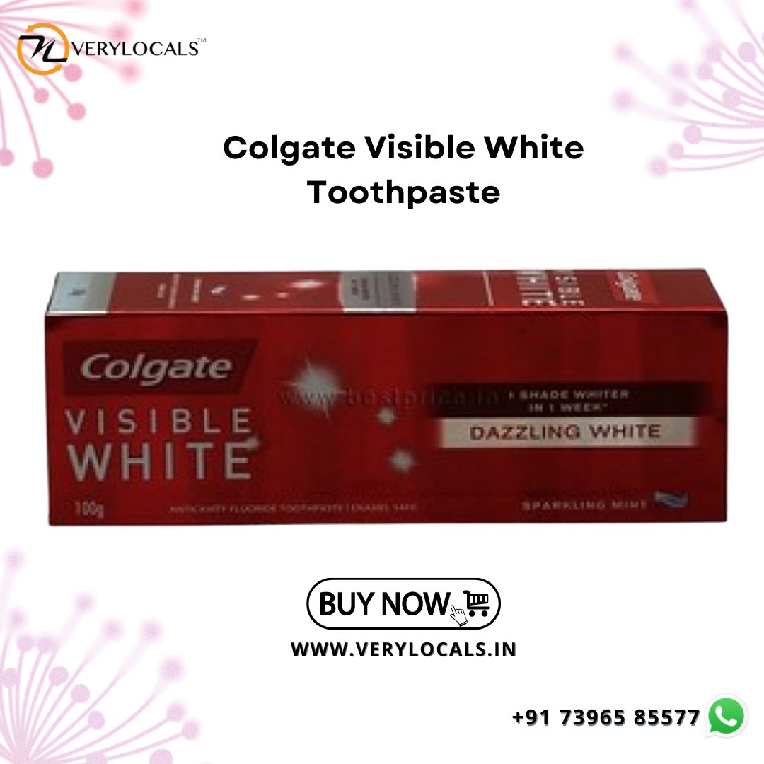mounikavery's tweet photo. Achieve a brighter smile with Colgate Visible White Toothpaste! Experience the power of whitening and oral care in one.
https://t.co/moed5tgtFd
https://t.co/Bd7hvnhgL6
#verylocalworld #verylocals
#ColgateVisibleWhite #WhiteningToothpaste #BrightSmile #OralCare #DentalHealth https://t.co/nWiTOe6Di0