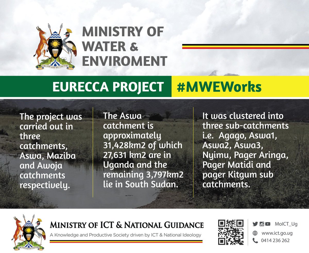 The project will contribute towards addressing the critical challenges related to natural resources management and sustainable socio- economic development without destroying the environment which is the major source of income for many livelihoods. @min_waterUg 

#MWEWorks