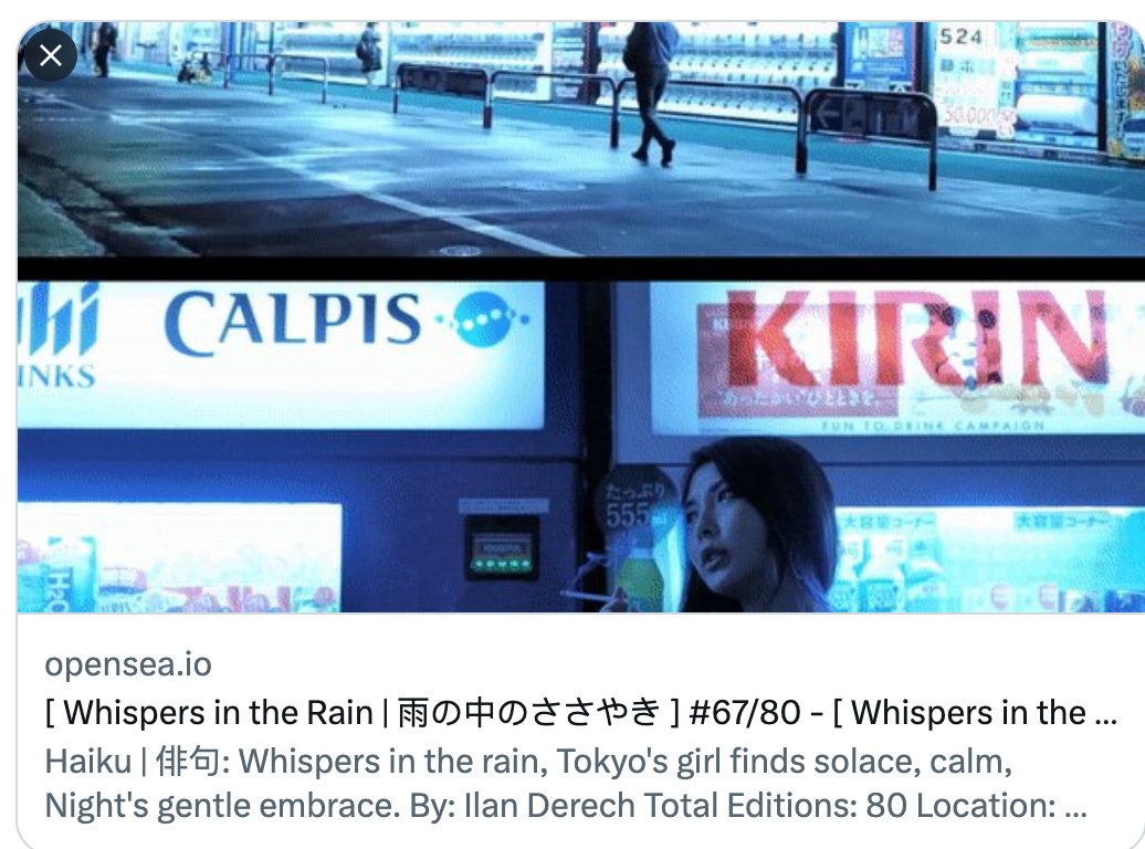 Happyyyyyy 😍😍 Great art by <a href="/IDerech/">Derech</a> "Whispers in the Rain" it's now in my wallet 🥳