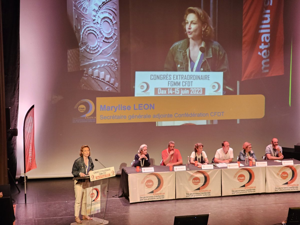 DecellasN's tweet photo. Discours de @MaryliseLeon au Congrès Extraordinaire de la FGMM @CFDT.
"Les entreprises ont des comptes à rendre lorsqu'elles touchent des aides publiques. En 2023, l'état ne peut distribuer 200 milliards d'euros aux entreprises sans conditionner ses aides à des contreparties..." https://t.co/7cQk3pdg7g