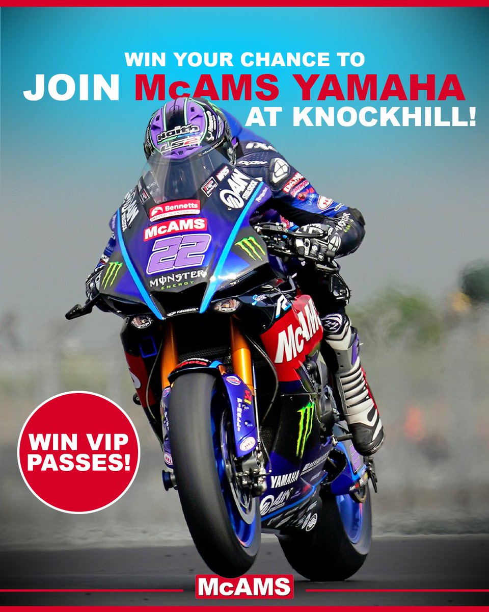 We’re giving away TWO pairs of VIP weekend tickets, giving you the full VIP hospitality treatment with @McAMSYamaha for this weekend's #KnockhillBSB!  

To enter, like our page, follow the McAMS Yamaha Team and drop a comment below! 

T&Cs apply 

#McAMS