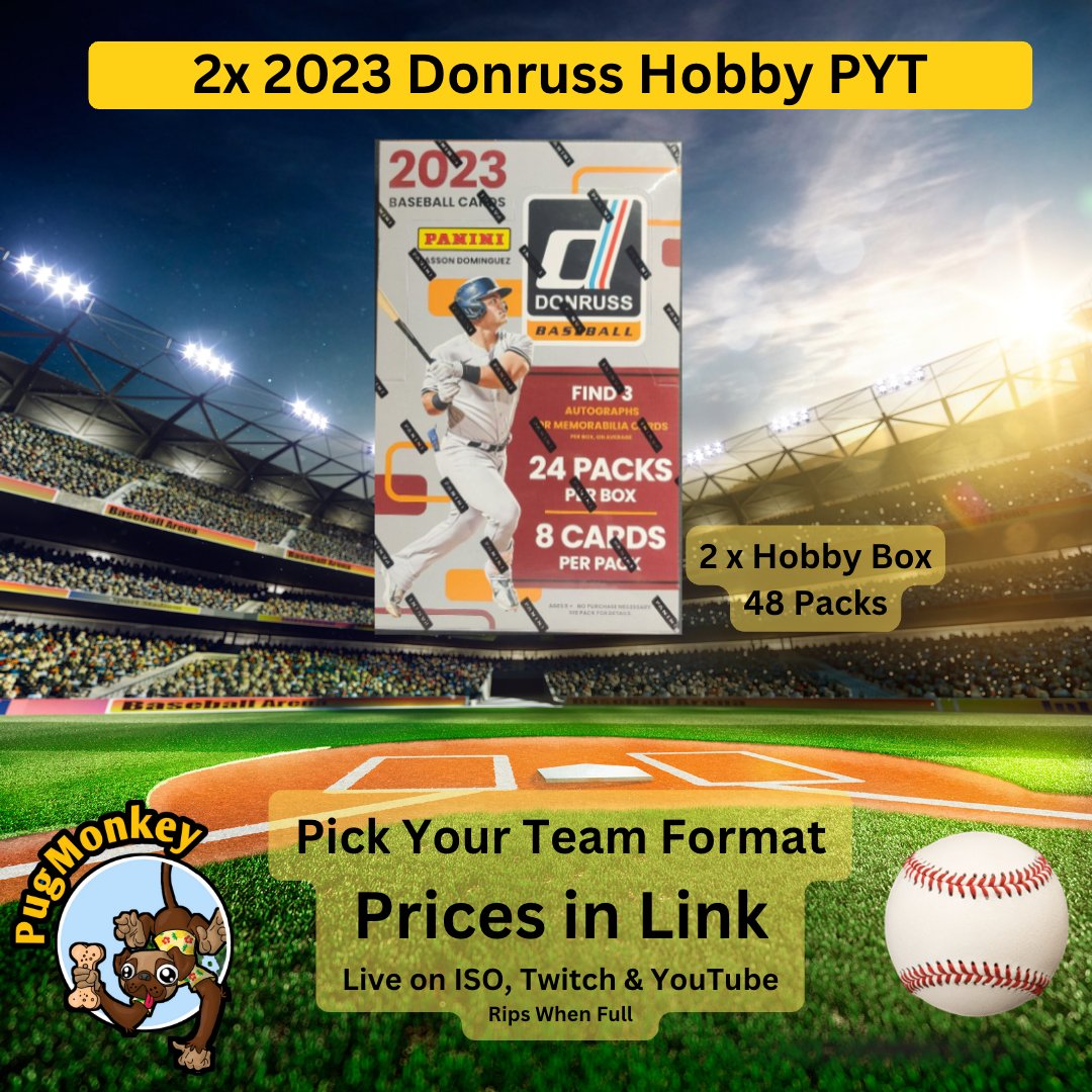 We are ripping wax at 4pm PST / 7pm EST today on @isocommerce 

2 Boxes of Donruss Hobby will break, and any others that fill between now and then.

#thehobbyfamily #baseballcards #baseball #mlb #whodoyoucollect #thehobby #groupbreak #boxbreak #sportscards  #panini #donruss