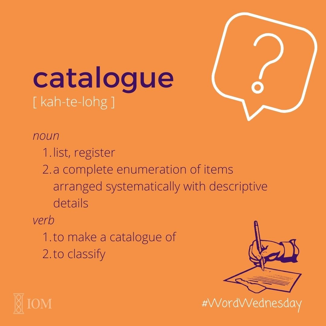 It's #WordWednesday! Today's word is 'catalogue'. It can be a noun or a verb depending on context, which is pretty cool.

#word #writing #lists #definitions