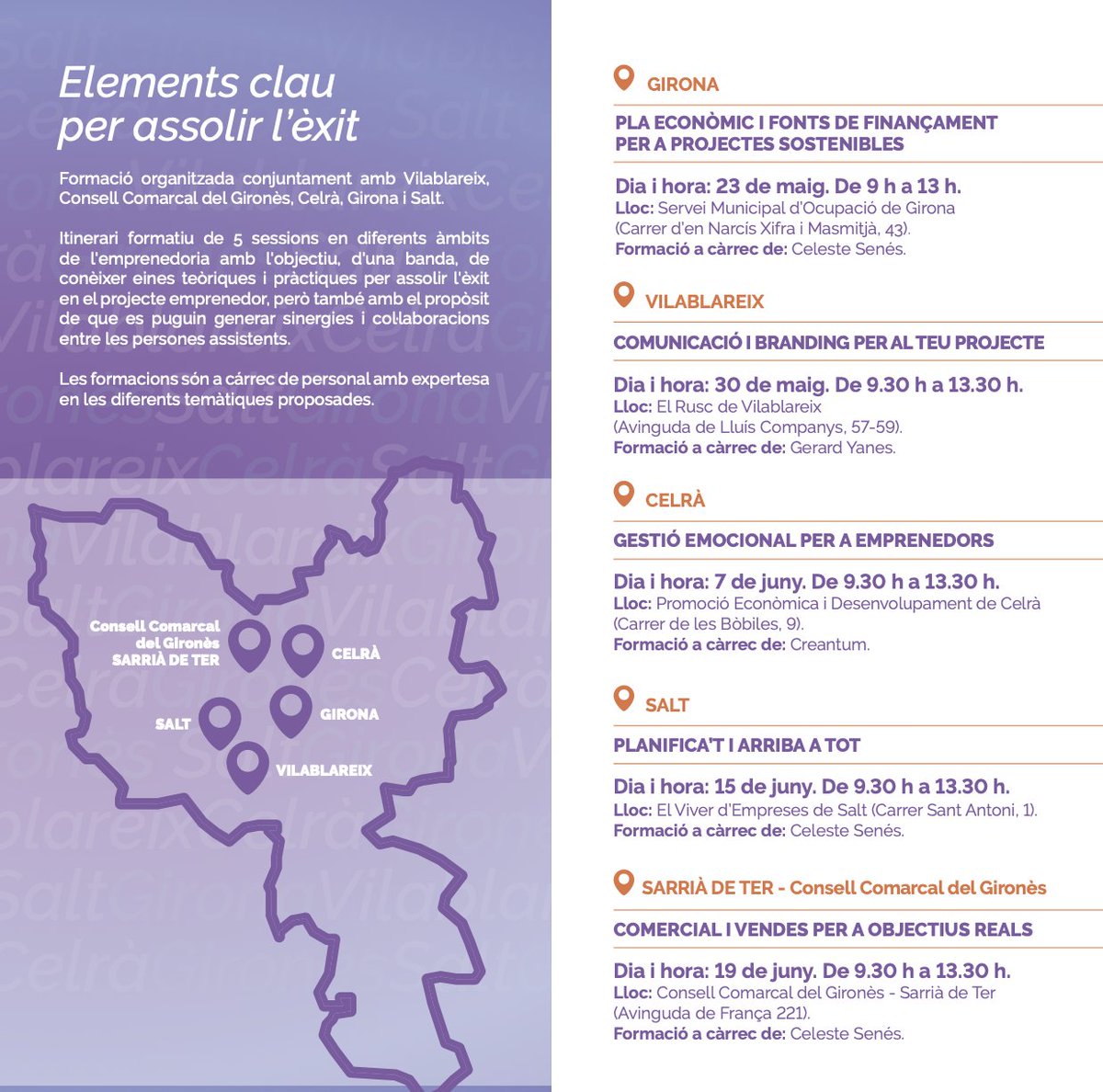 Moltes gràcies <a href="/CreantumGirona/">Creantum Girona</a> per la #formació realitzada a Celrà aquest passat 7 de juny! 
També #recordar que demà dia 15 de juny i el dia 19 de juny ens esperen dues jornades més per part de <a href="/csenes/">Celeste Senes</a> una a Salt i l'altre a Sarrià de Ter, no us ho perdeu!  

<a href="/ocupacio_gi/">SMOcupació Girona</a>