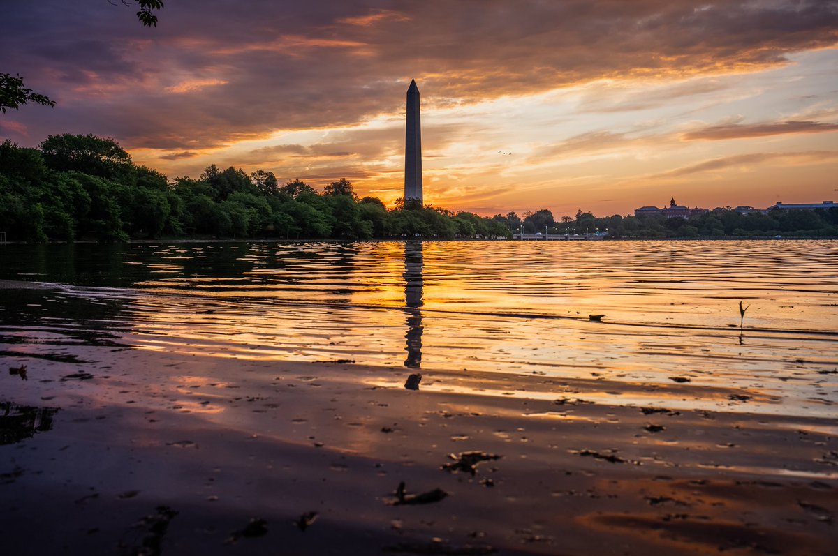 The DC Tidal Basin at high tide this morning. #DCwx @capitalweather @abc7gmw #leicam11 @LeicaStoreDC