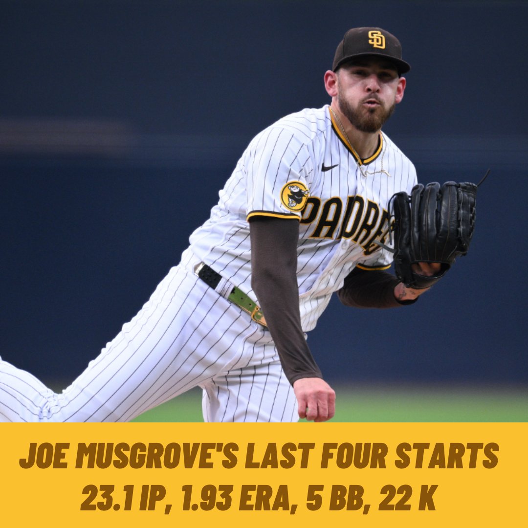 Joe Musgrove has been dealing with bursitis in his right elbow that may have came from using the hyperbaric chamber in spring training to get back faster from his fractured toe 

(via @sdutKevinAcee)